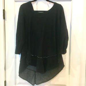 Able asymmetrical hem hooded sweatshirt